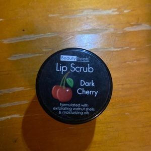 Dark cherry flavored lip scrub.